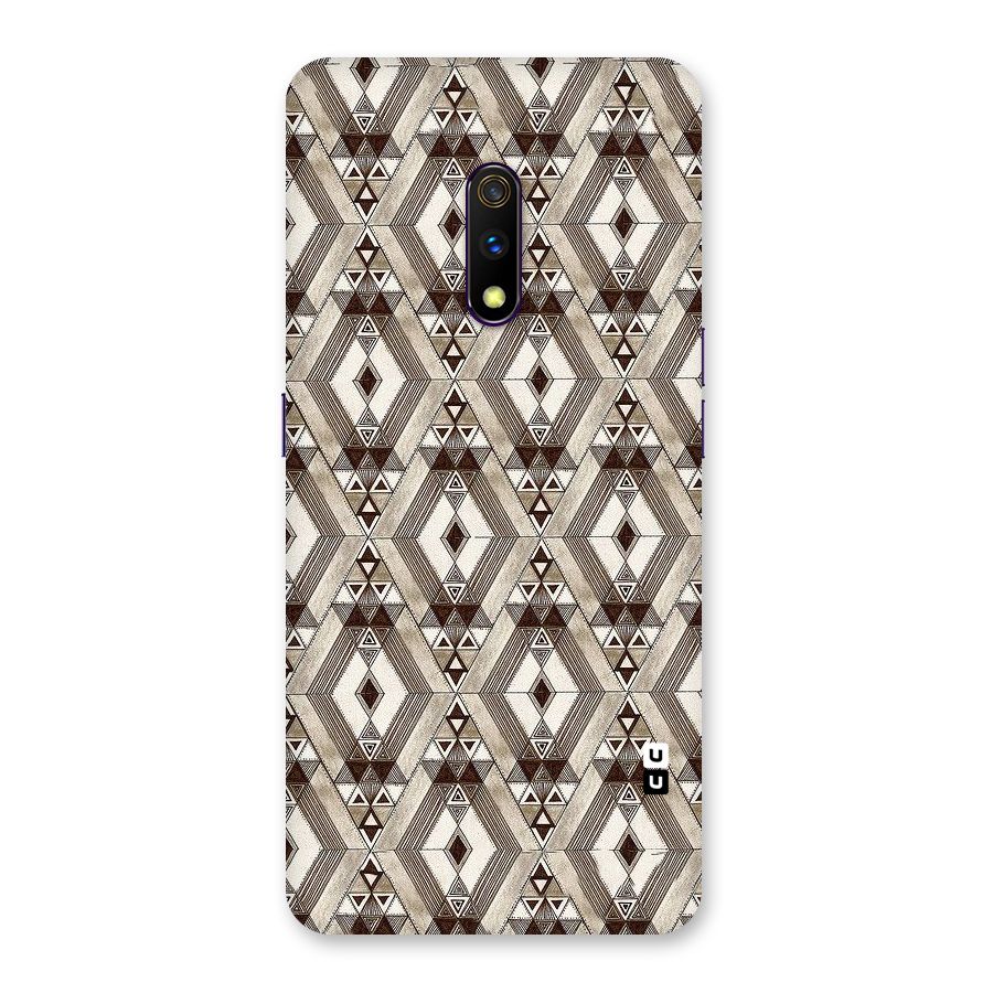 Brown Abstract Design Back Case for Realme X