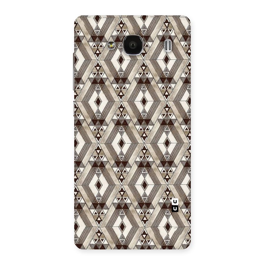 Brown Abstract Design Back Case for Redmi 2