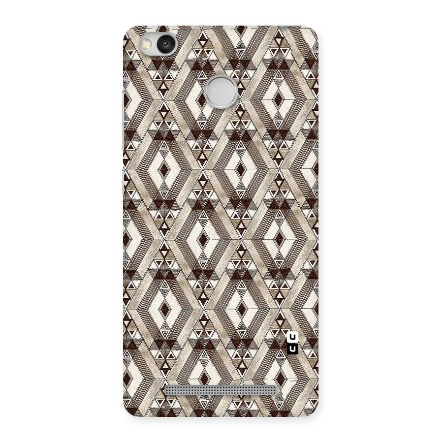 Brown Abstract Design Back Case for Redmi 3S Prime