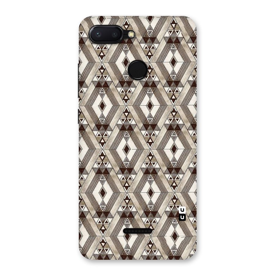 Brown Abstract Design Back Case for Redmi 6
