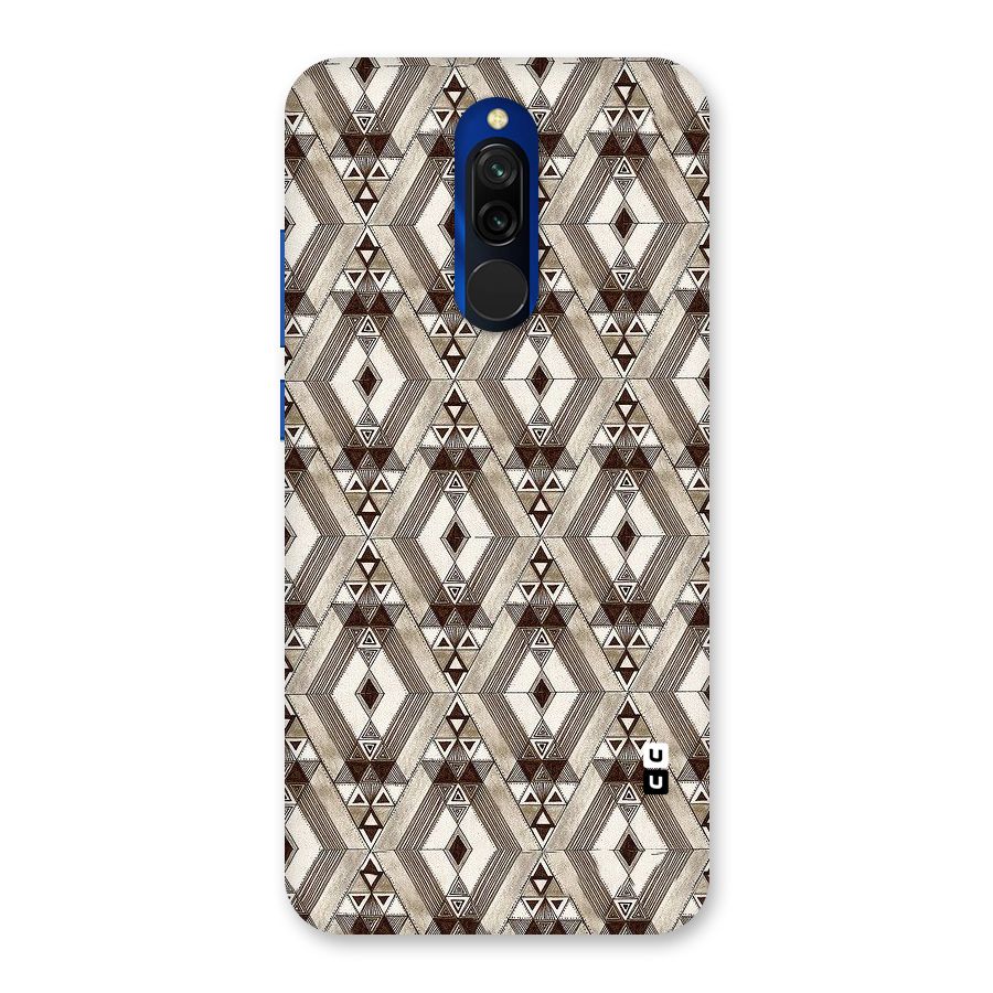 Brown Abstract Design Back Case for Redmi 8