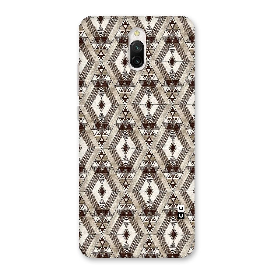 Brown Abstract Design Back Case for Redmi 8A Dual