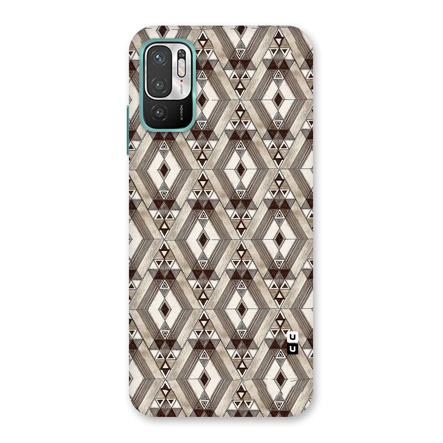 Brown Abstract Design Back Case for Redmi Note 10T 5G