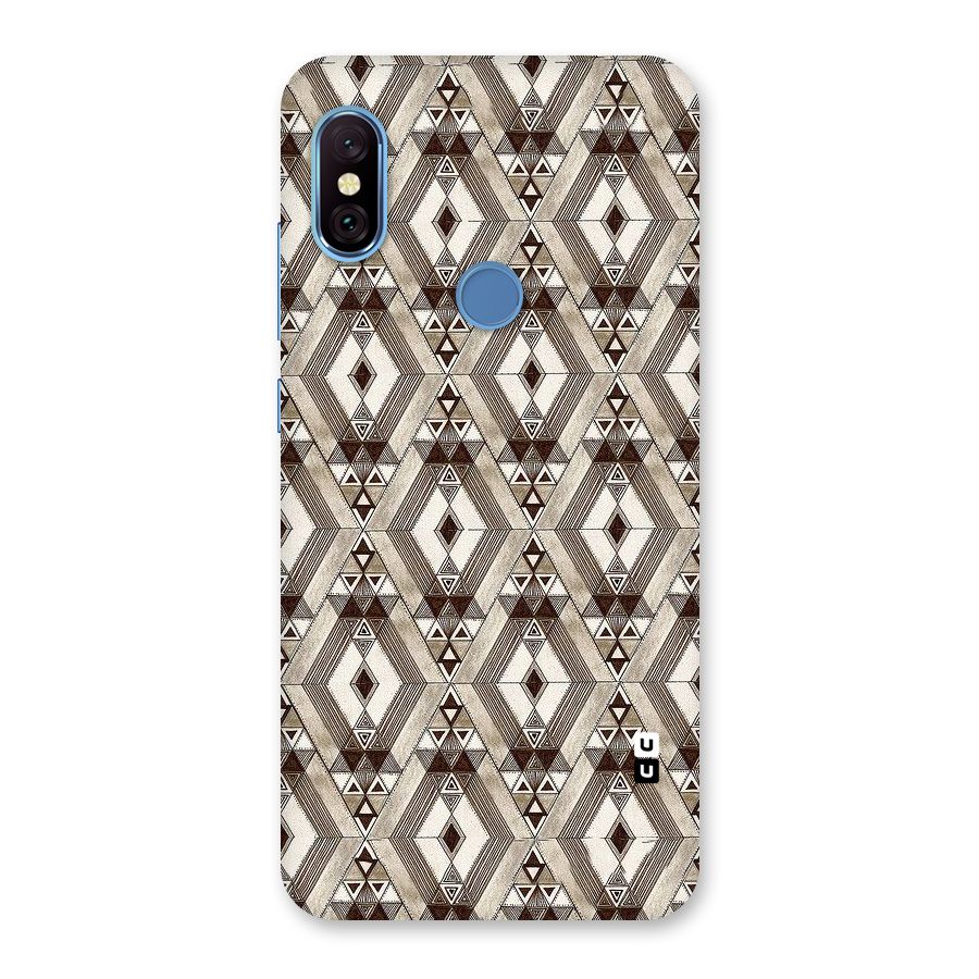 Brown Abstract Design Back Case for Redmi Note 6 Pro