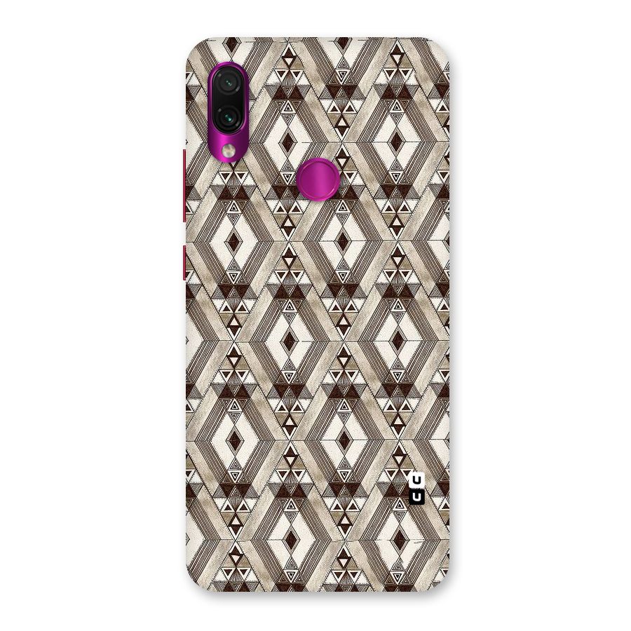 Brown Abstract Design Back Case for Redmi Note 7 Pro