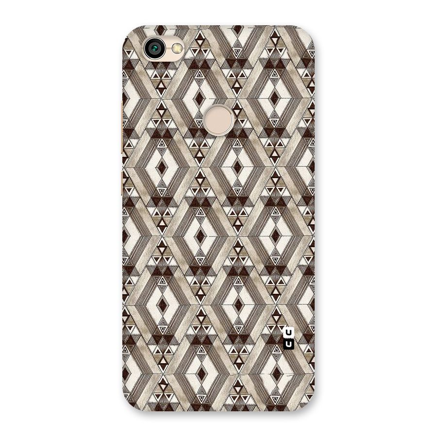 Brown Abstract Design Back Case for Redmi Y1 2017