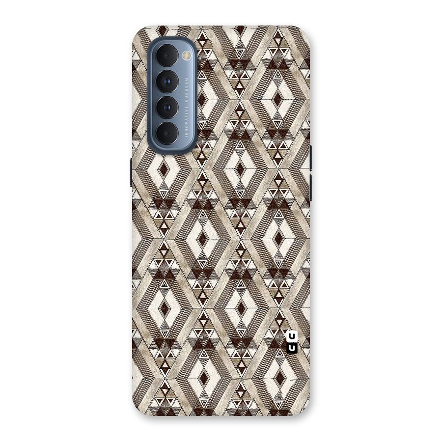 Brown Abstract Design Back Case for Reno4 Pro