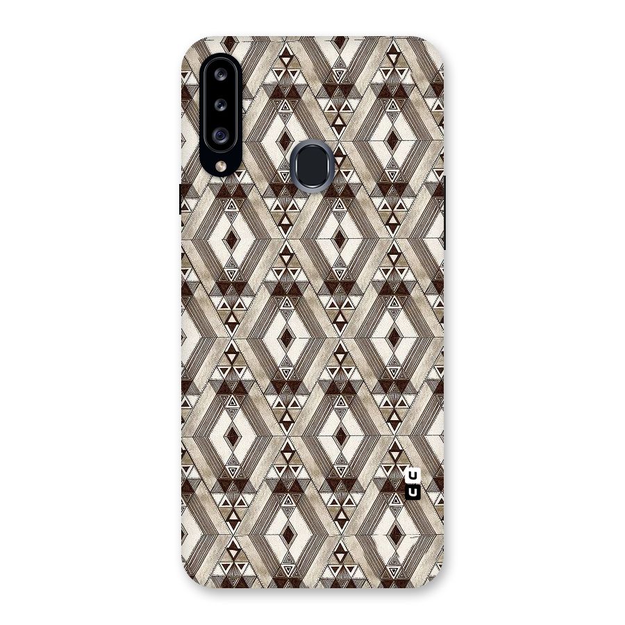 Brown Abstract Design Back Case for Samsung Galaxy A20s