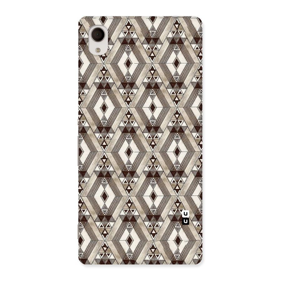 Brown Abstract Design Back Case for Sony Xperia M4