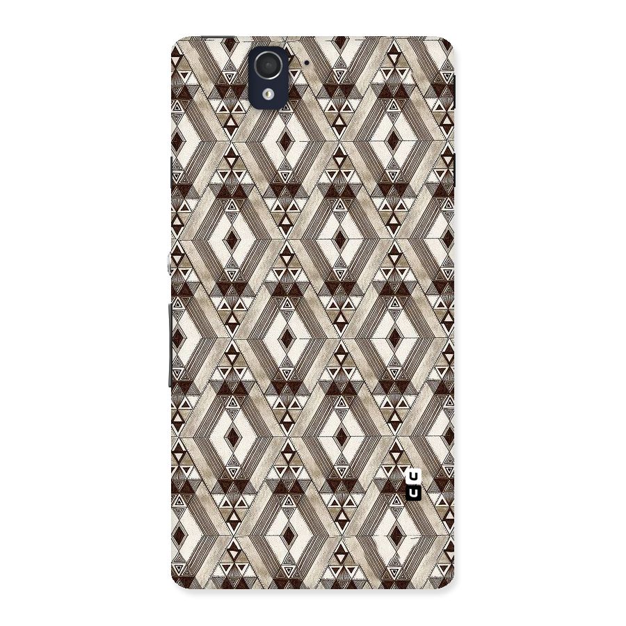 Brown Abstract Design Back Case for Sony Xperia Z