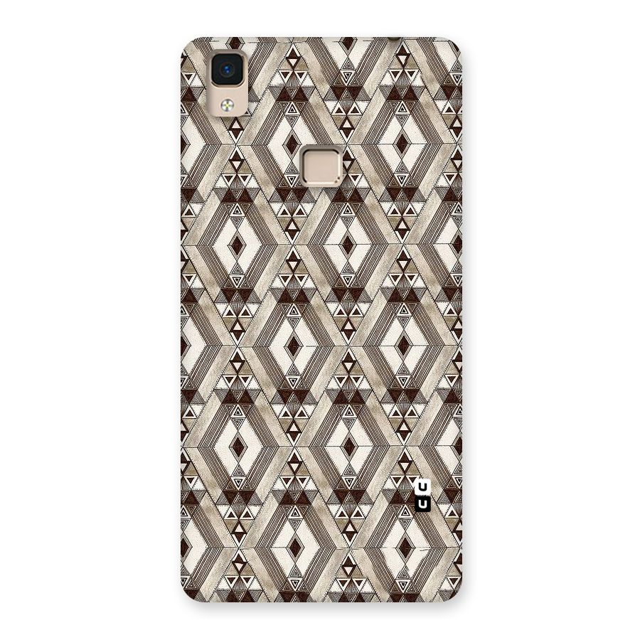 Brown Abstract Design Back Case for V3 Max