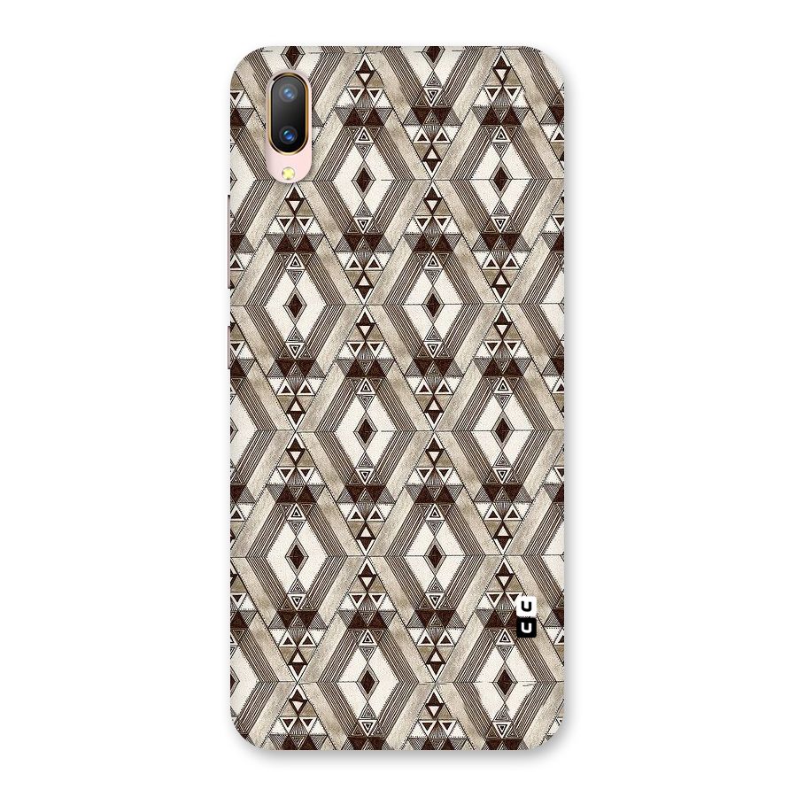Brown Abstract Design Back Case for Vivo V11 Pro