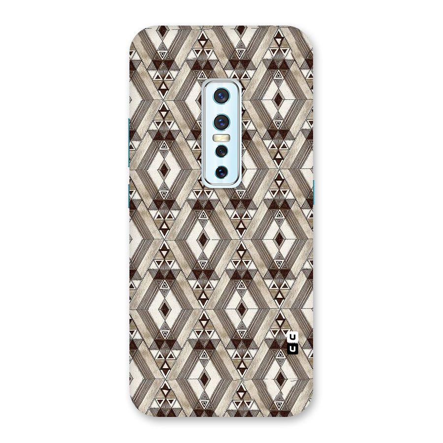 Brown Abstract Design Back Case for Vivo V17 Pro