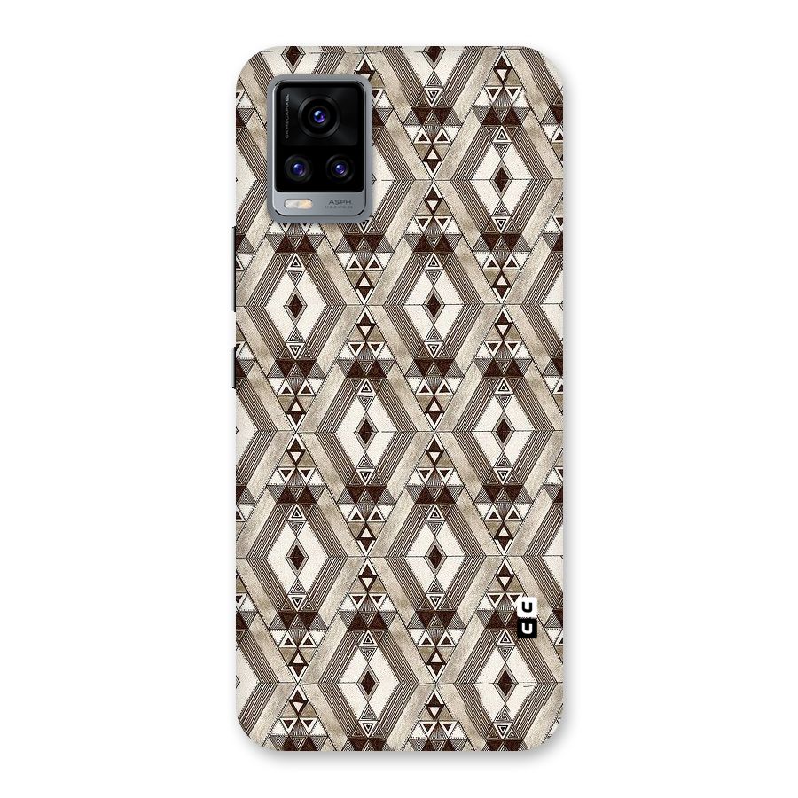 Brown Abstract Design Back Case for Vivo V20