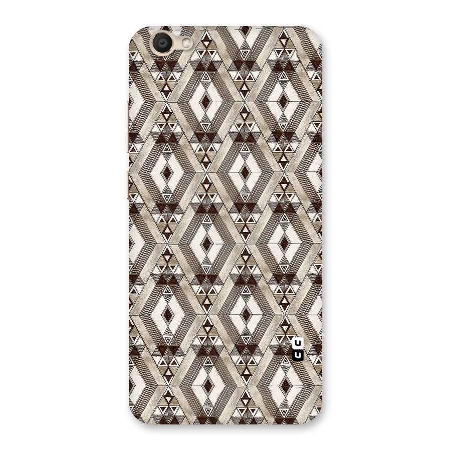 Brown Abstract Design Back Case for Vivo V5