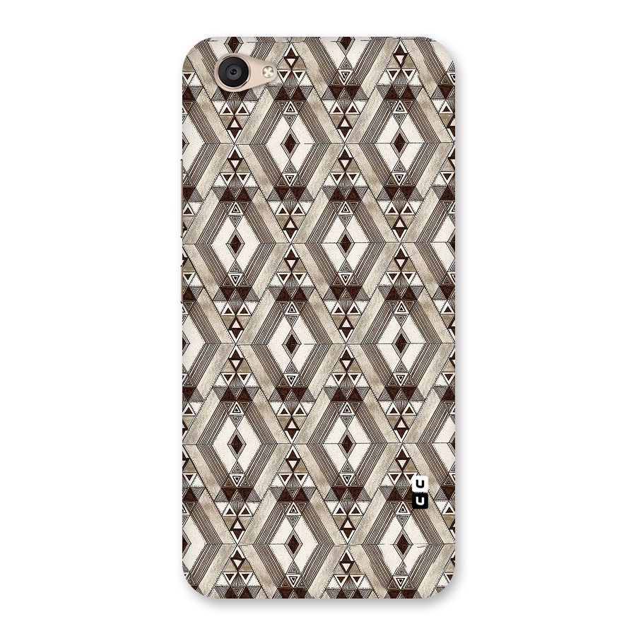 Brown Abstract Design Back Case for Vivo V5 Plus
