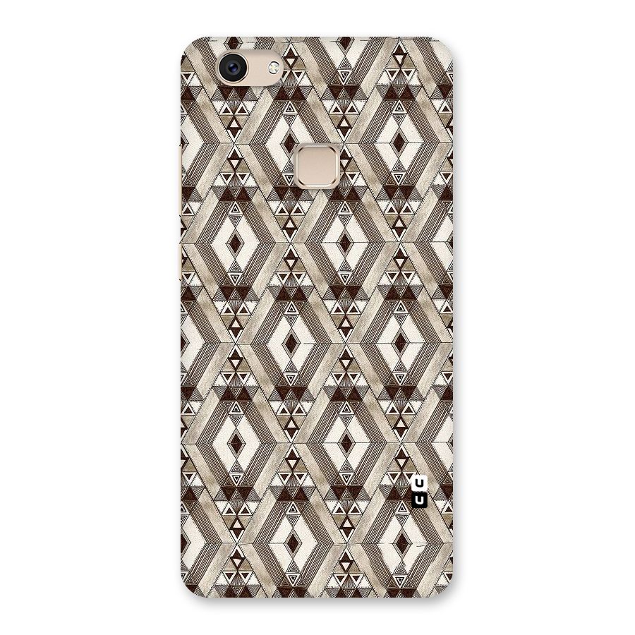 Brown Abstract Design Back Case for Vivo V7