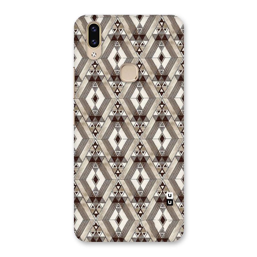 Brown Abstract Design Back Case for Vivo V9 Youth