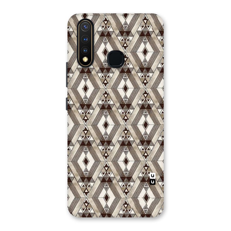 Brown Abstract Design Back Case for Vivo Y19