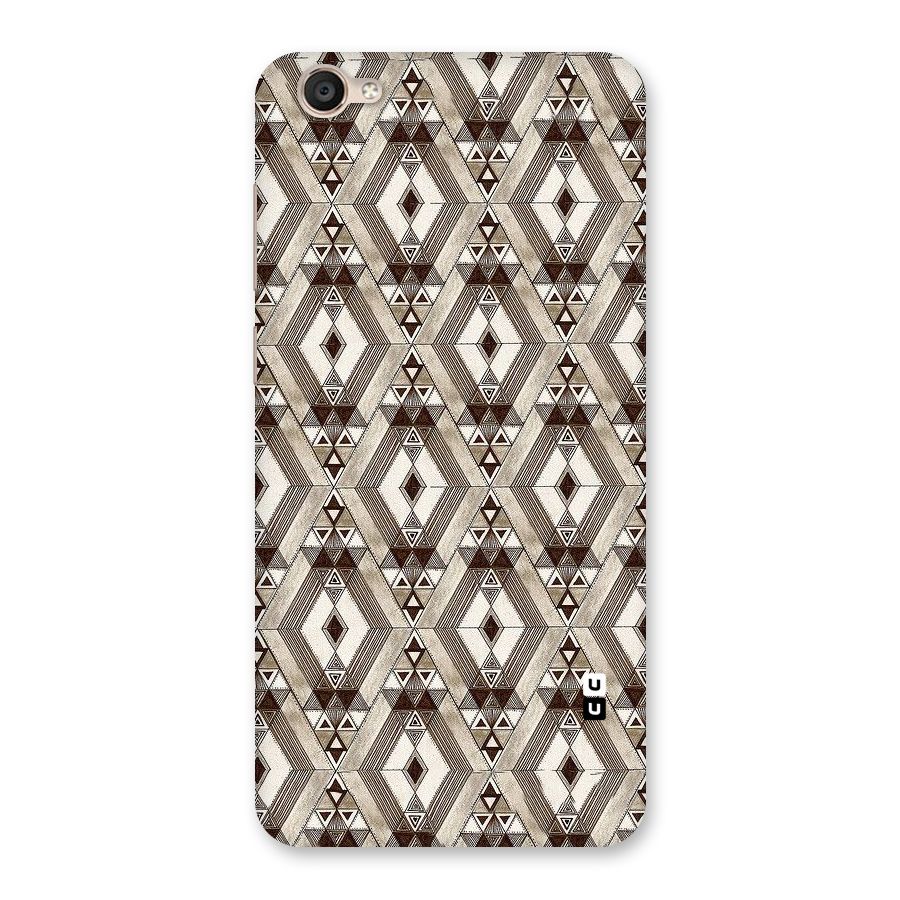 Brown Abstract Design Back Case for Vivo Y55L