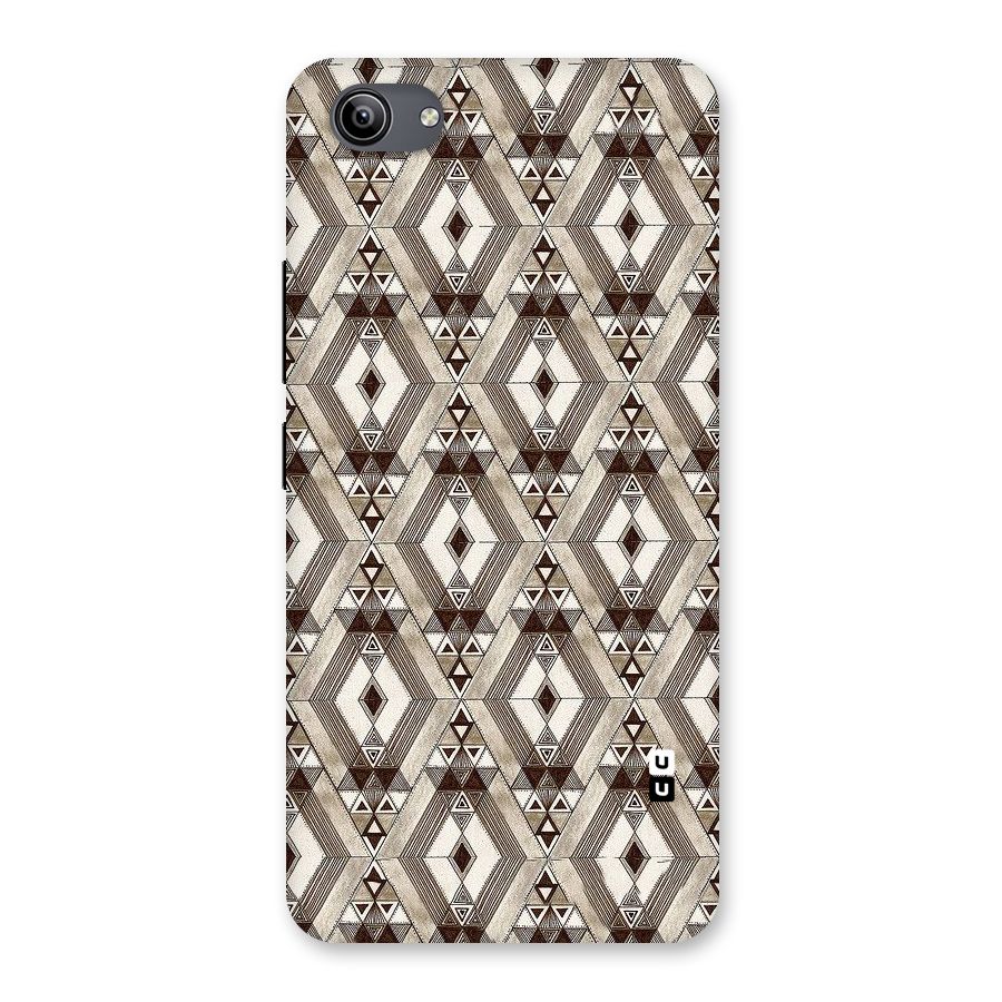 Brown Abstract Design Back Case for Vivo Y81i