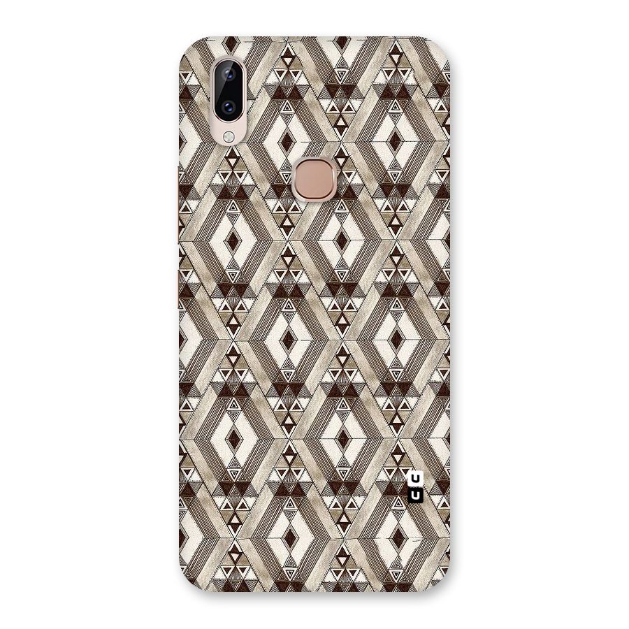 Brown Abstract Design Back Case for Vivo Y83 Pro
