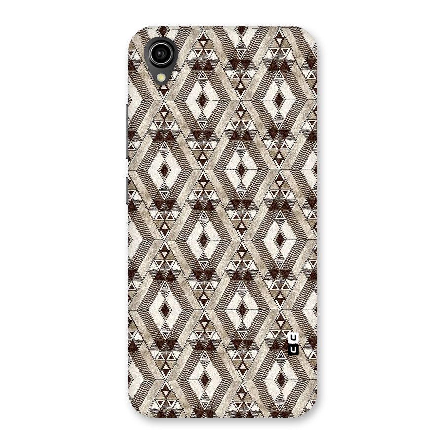 Brown Abstract Design Back Case for Vivo Y90