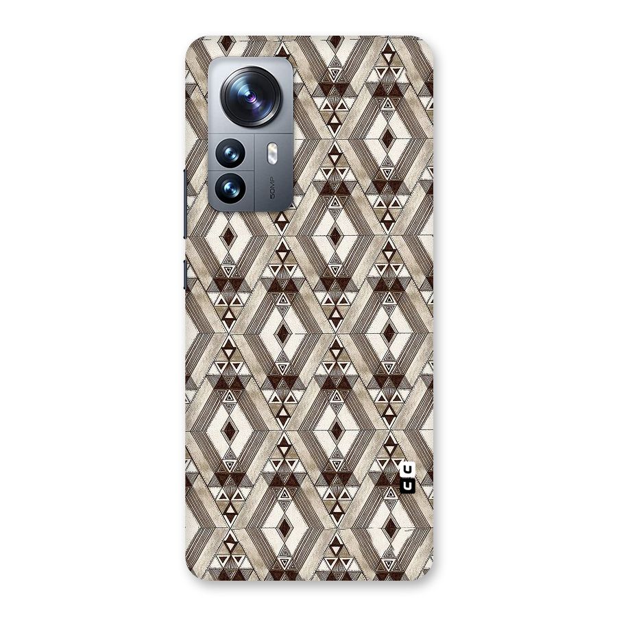 Brown Abstract Design Back Case for Xiaomi 12 Pro