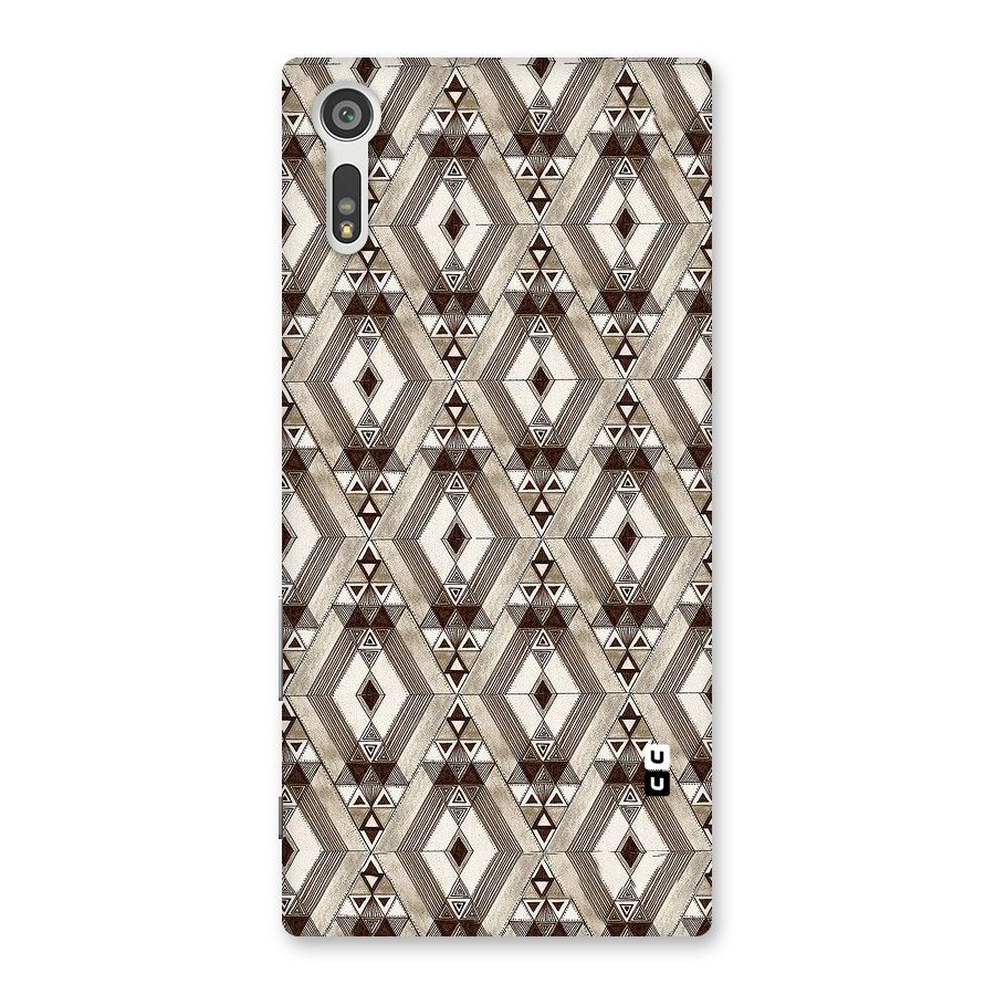 Brown Abstract Design Back Case for Xperia XZ