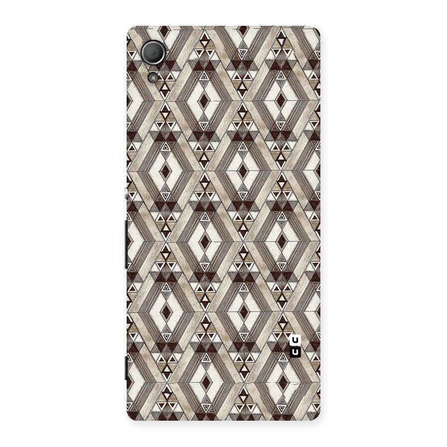 Brown Abstract Design Back Case for Xperia Z4