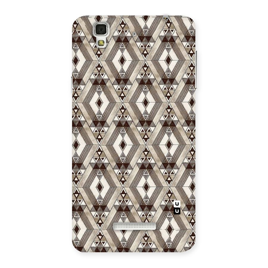 Brown Abstract Design Back Case for YU Yureka Plus