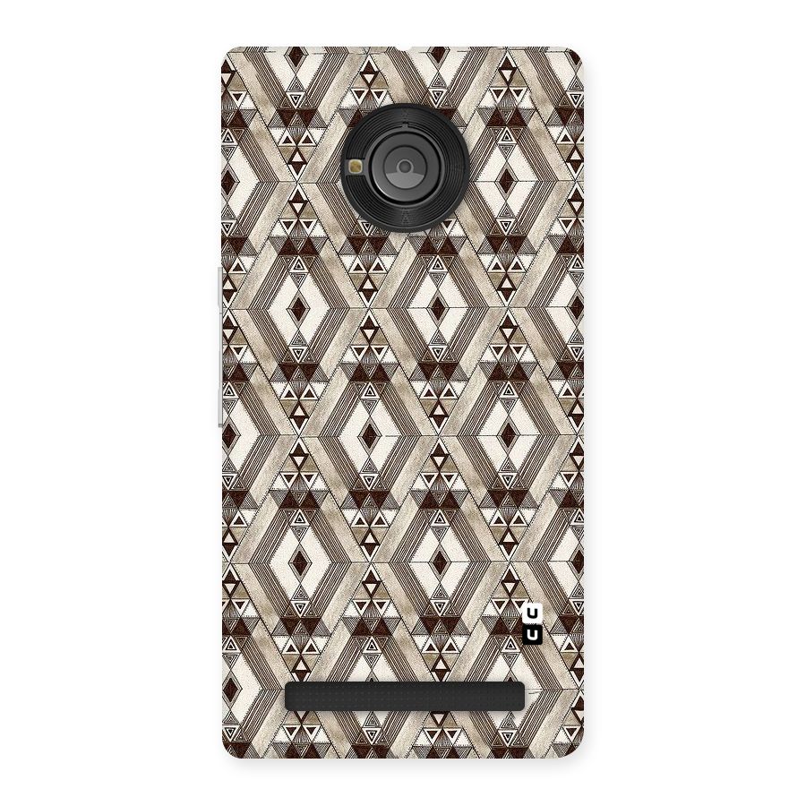 Brown Abstract Design Back Case for Yu Yunique