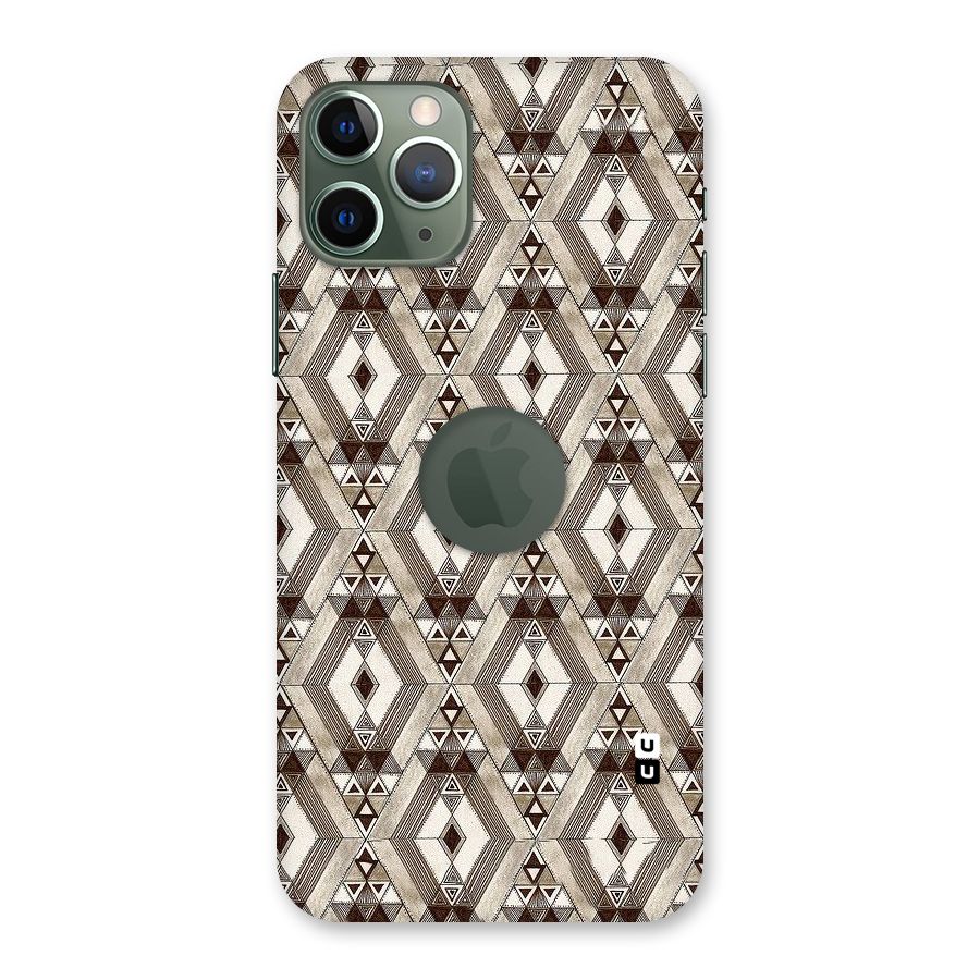 Brown Abstract Design Back Case for iPhone 11 Pro Logo  Cut