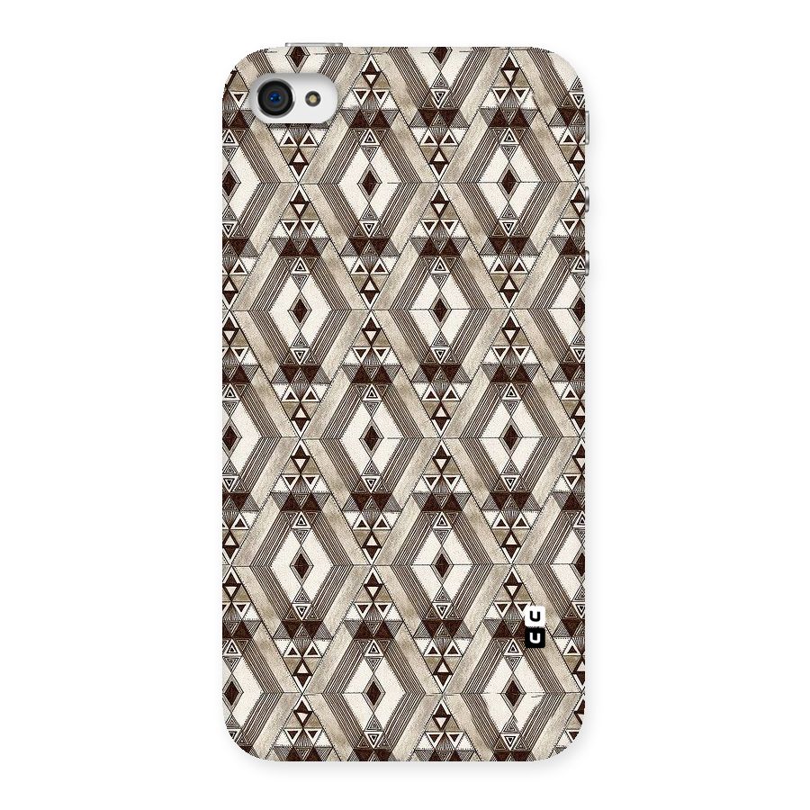 Brown Abstract Design Back Case for iPhone 4 4s