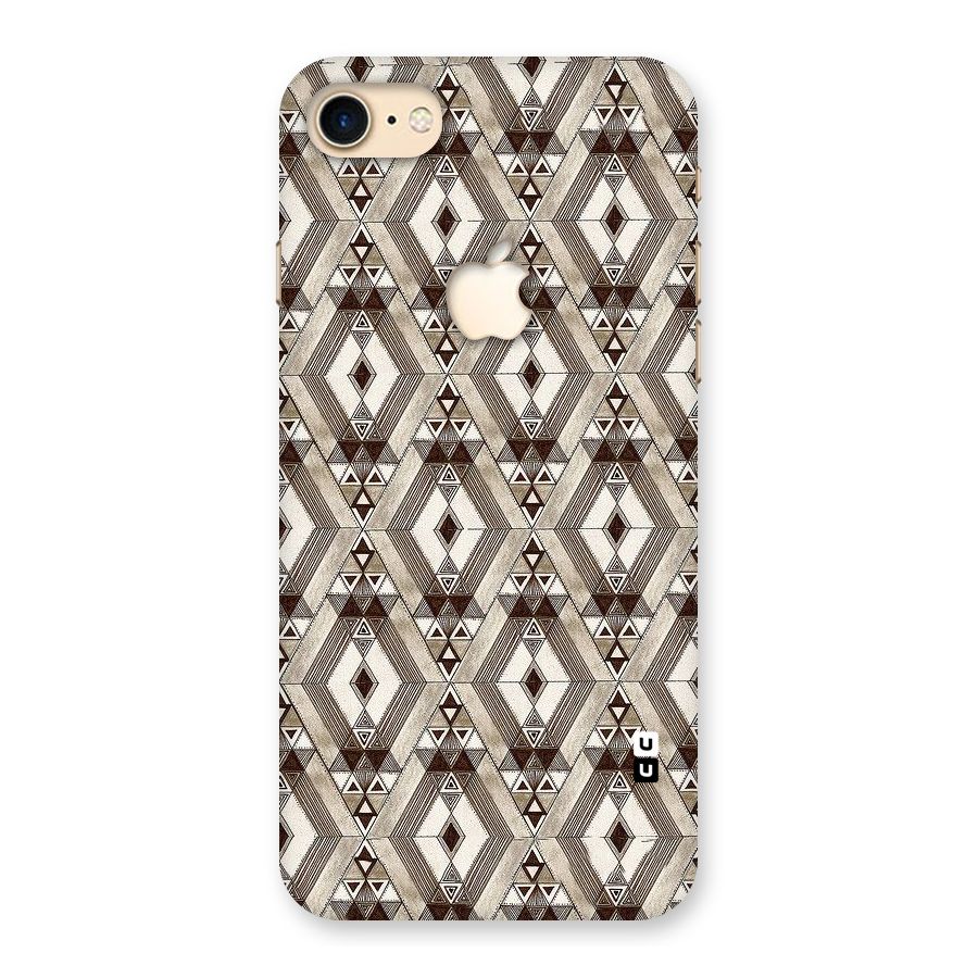 Brown Abstract Design Back Case for iPhone 7 Apple Cut