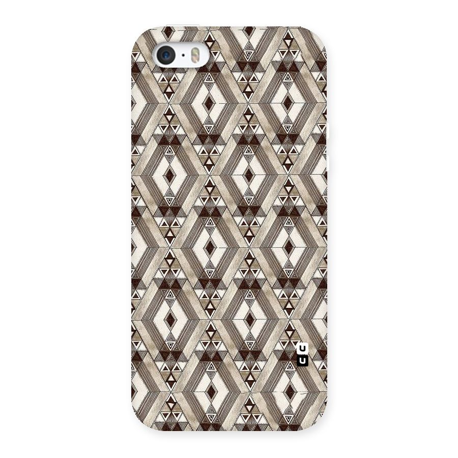 Brown Abstract Design Back Case for iPhone SE