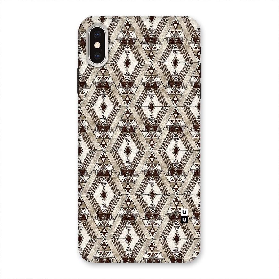 Brown Abstract Design Back Case for iPhone XS Max