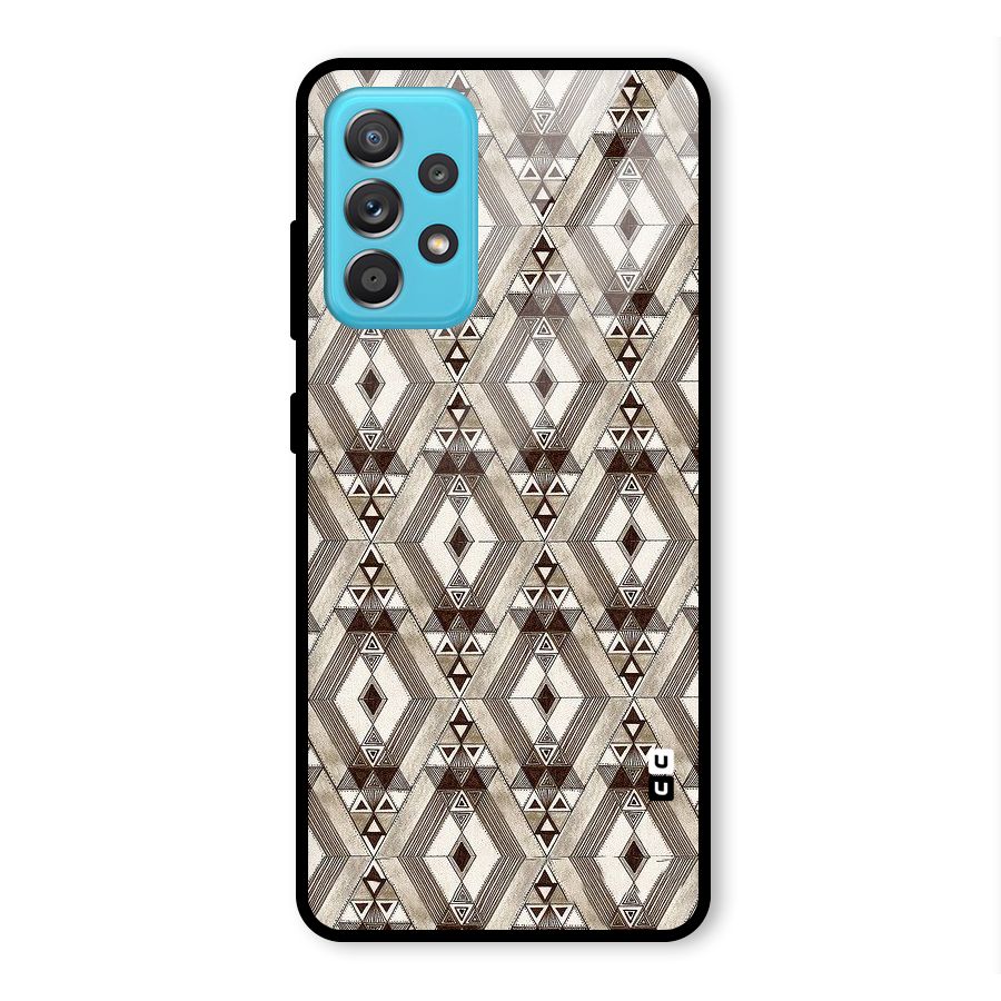 Brown Abstract Design Glass Back Case for Galaxy A52s 5G