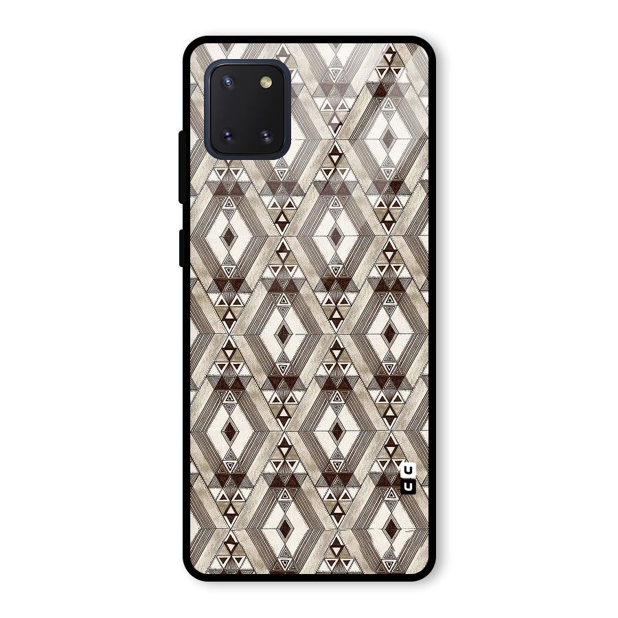 Brown Abstract Design Glass Back Case for Galaxy Note 10 Lite