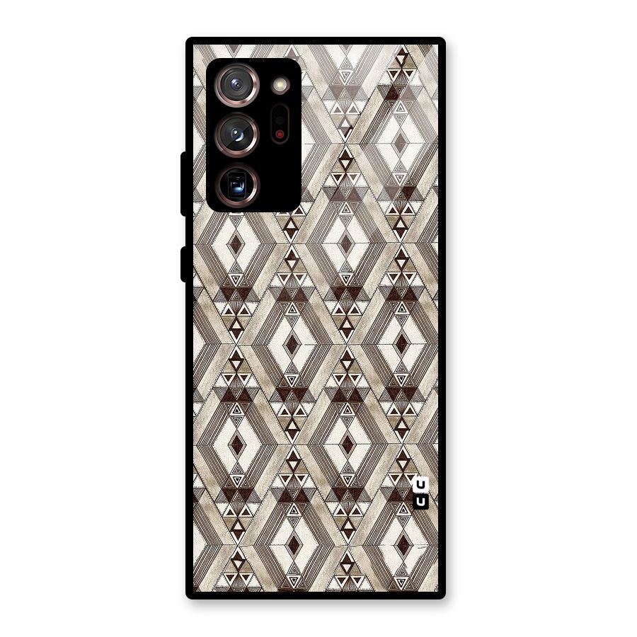 Brown Abstract Design Glass Back Case for Galaxy Note 20 Ultra