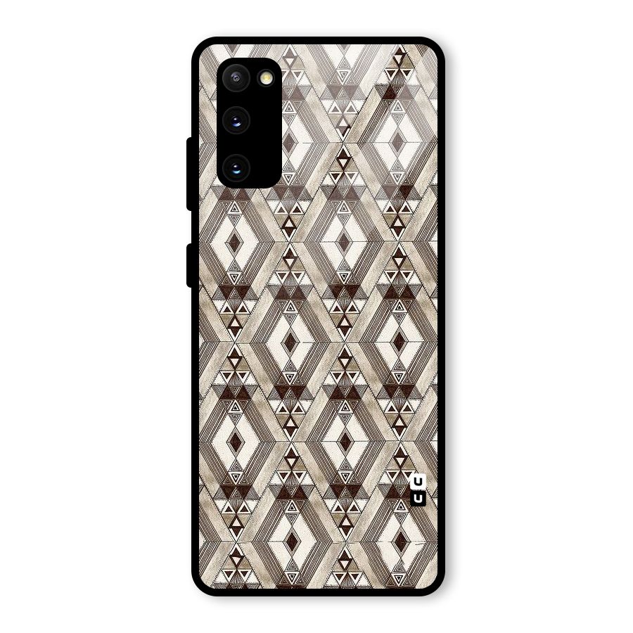 Brown Abstract Design Glass Back Case for Galaxy S20 FE 5G