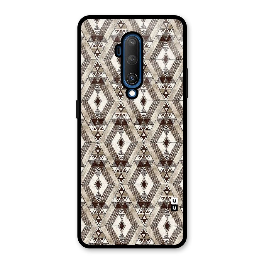 Brown Abstract Design Glass Back Case for OnePlus 7T Pro