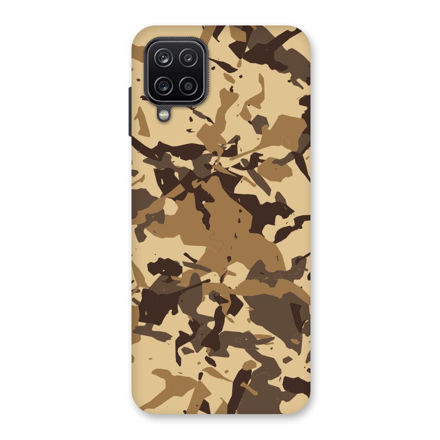 Brown Camouflage Army Back Case for Galaxy A12