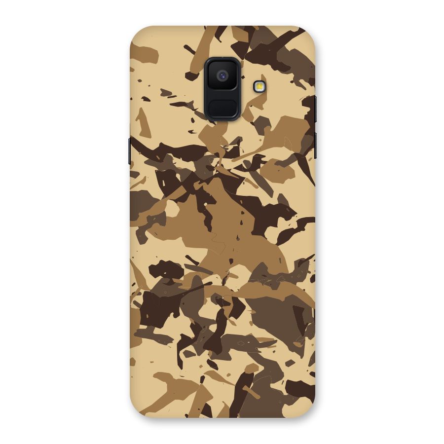 Brown Camouflage Army Back Case for Galaxy A6 (2018)