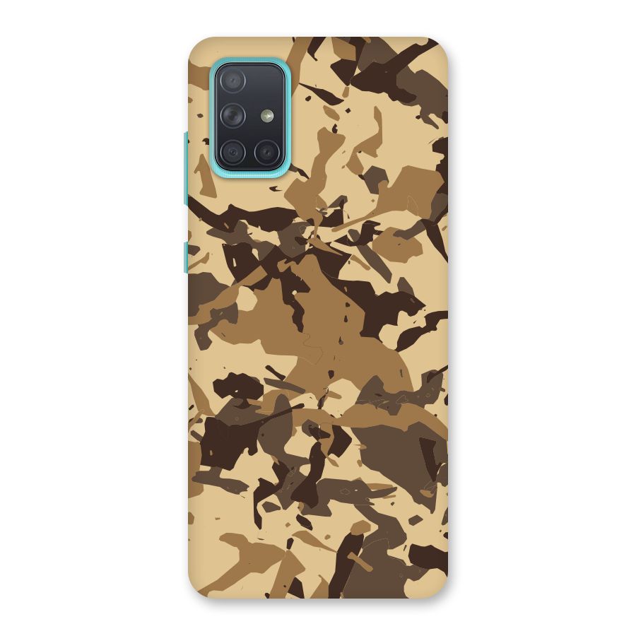 Brown Camouflage Army Back Case for Galaxy A71