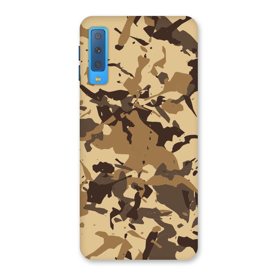 Brown Camouflage Army Back Case for Galaxy A7 (2018)