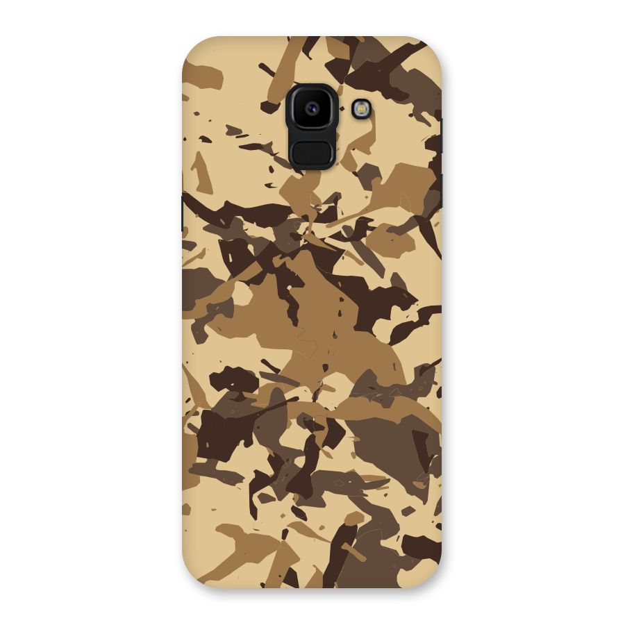 Brown Camouflage Army Back Case for Galaxy J6