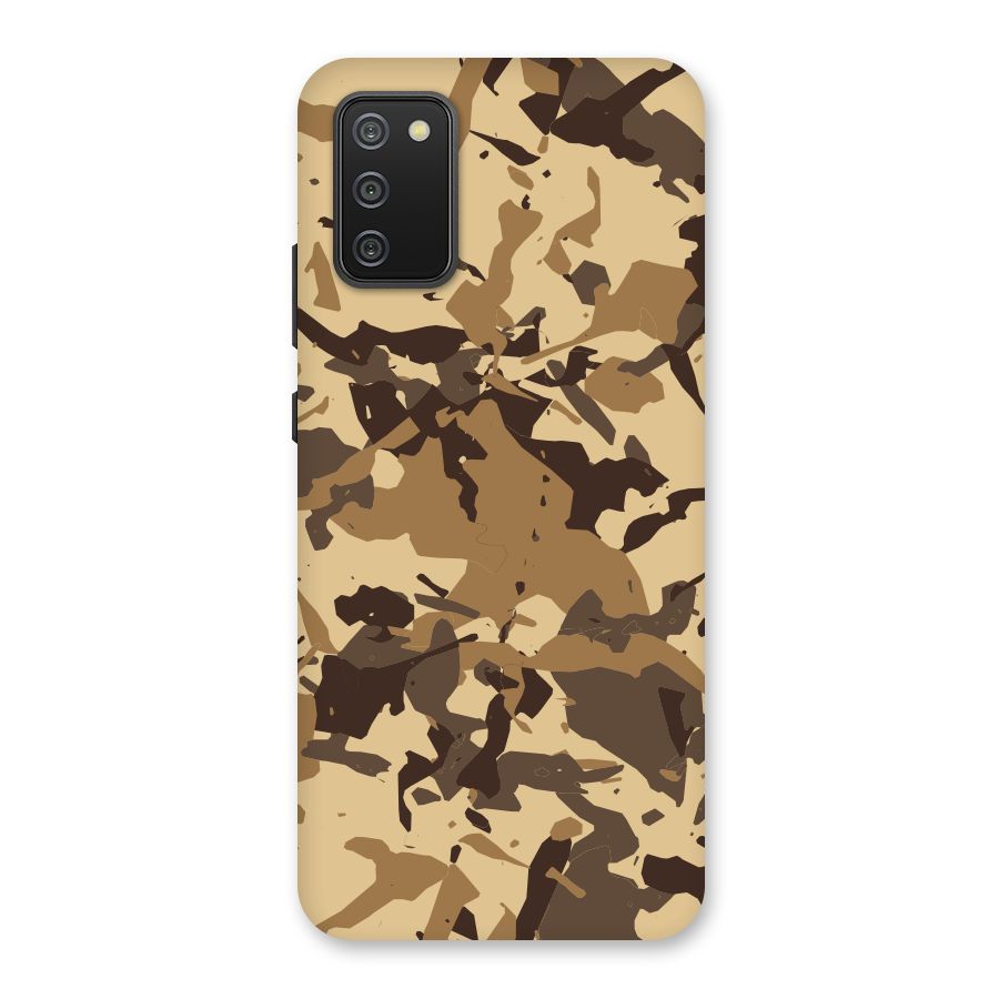 Brown Camouflage Army Back Case for Galaxy M02s