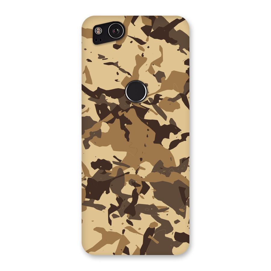 Brown Camouflage Army Back Case for Google Pixel 2