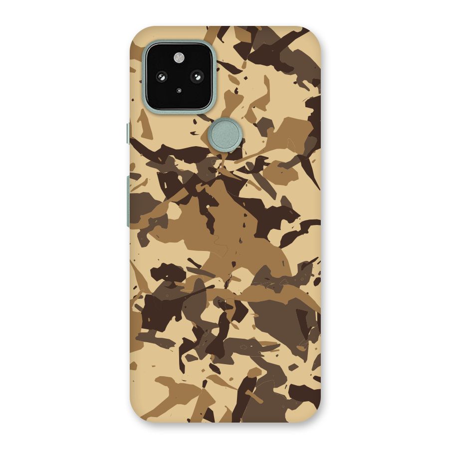 Brown Camouflage Army Back Case for Google Pixel 5
